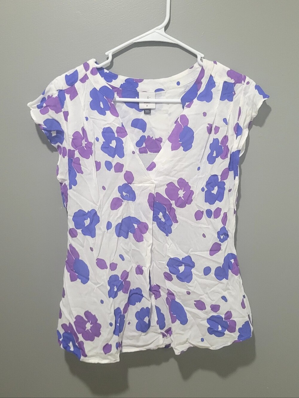 CABI Womens Floral Pullover Comfy Top Sz M